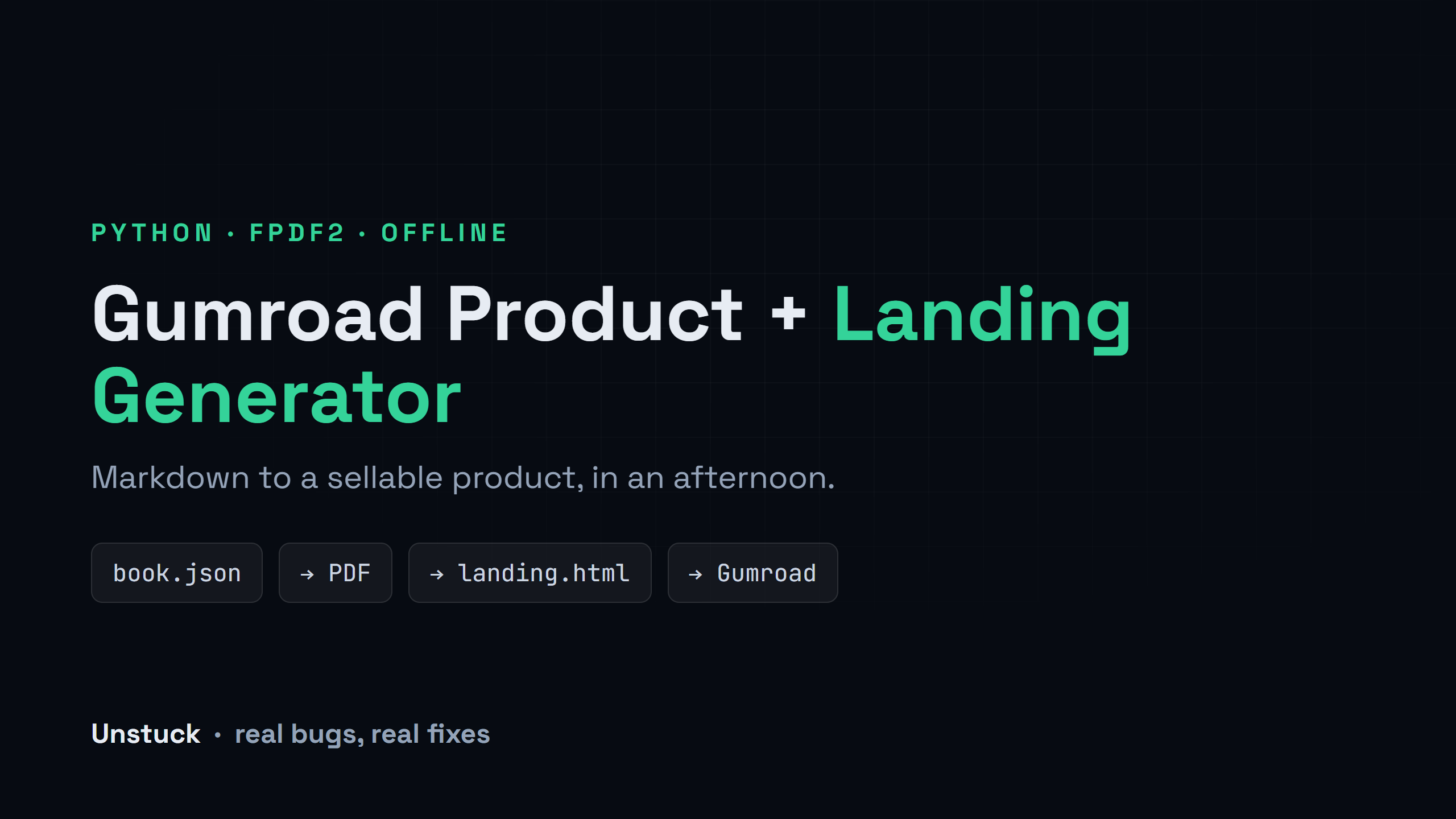 Gumroad Product + Landing Generator
