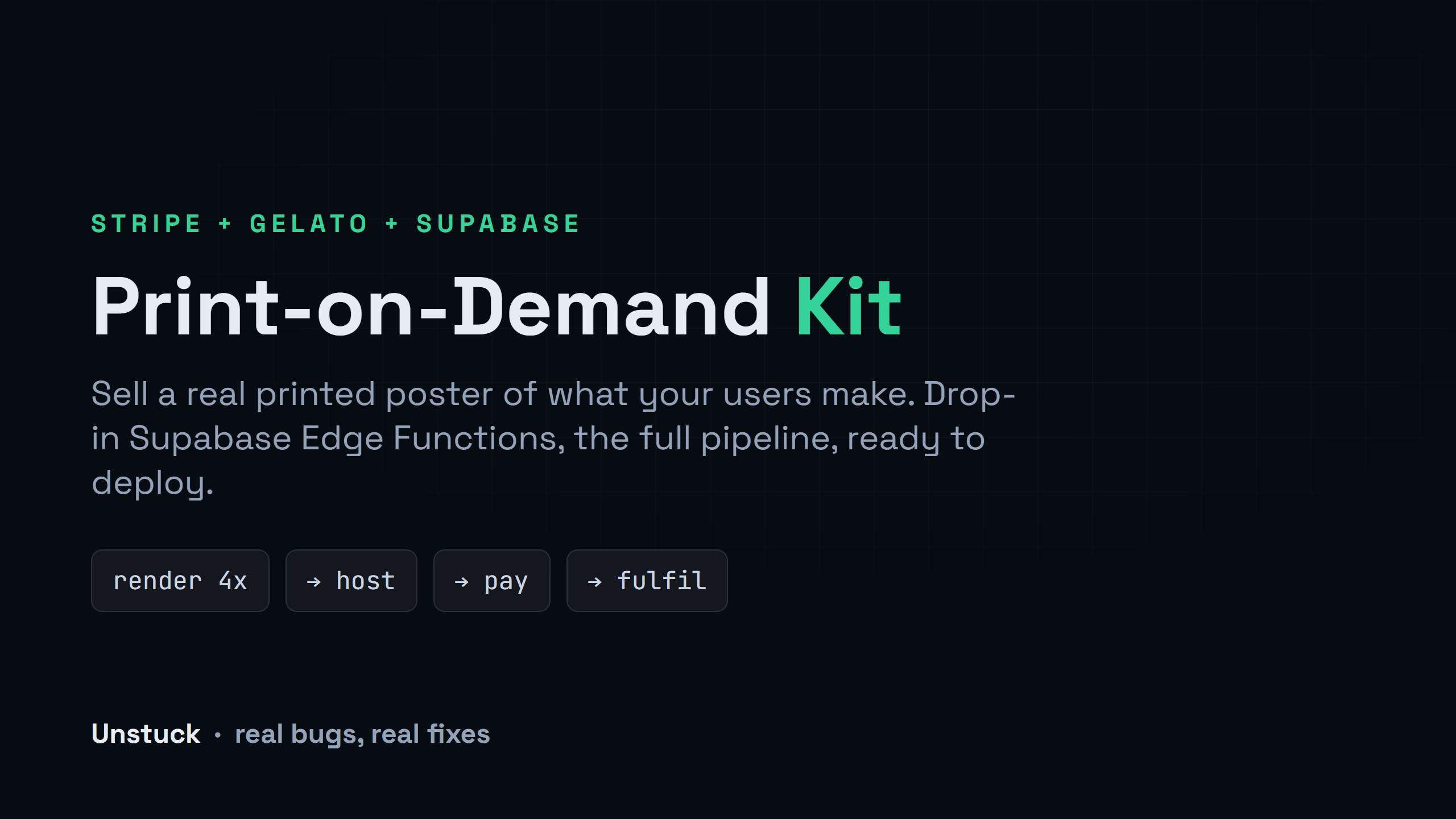 Print-on-Demand Kit (Stripe + Gelato)